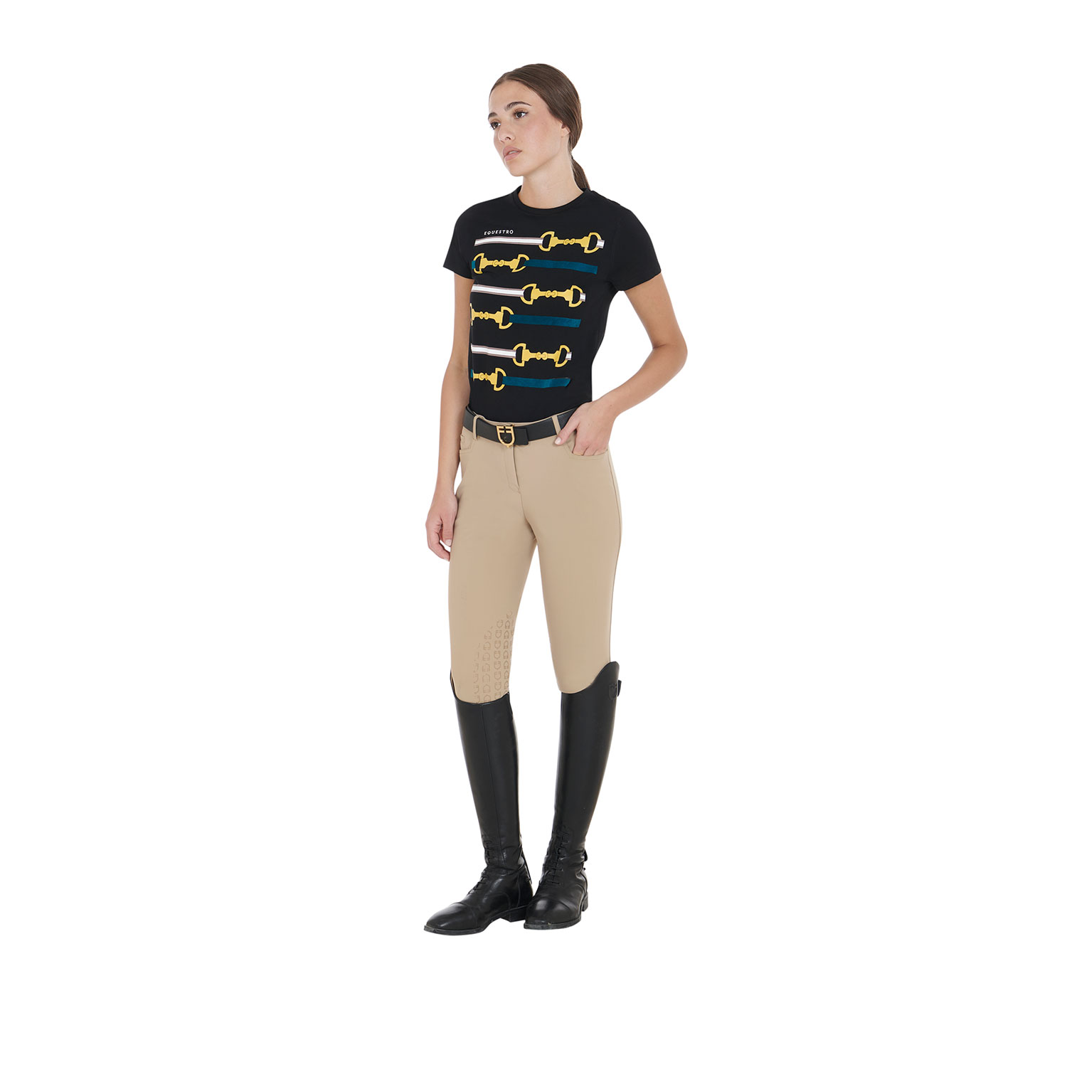 Equestro Reithose Zenda Kniebesatz Damen