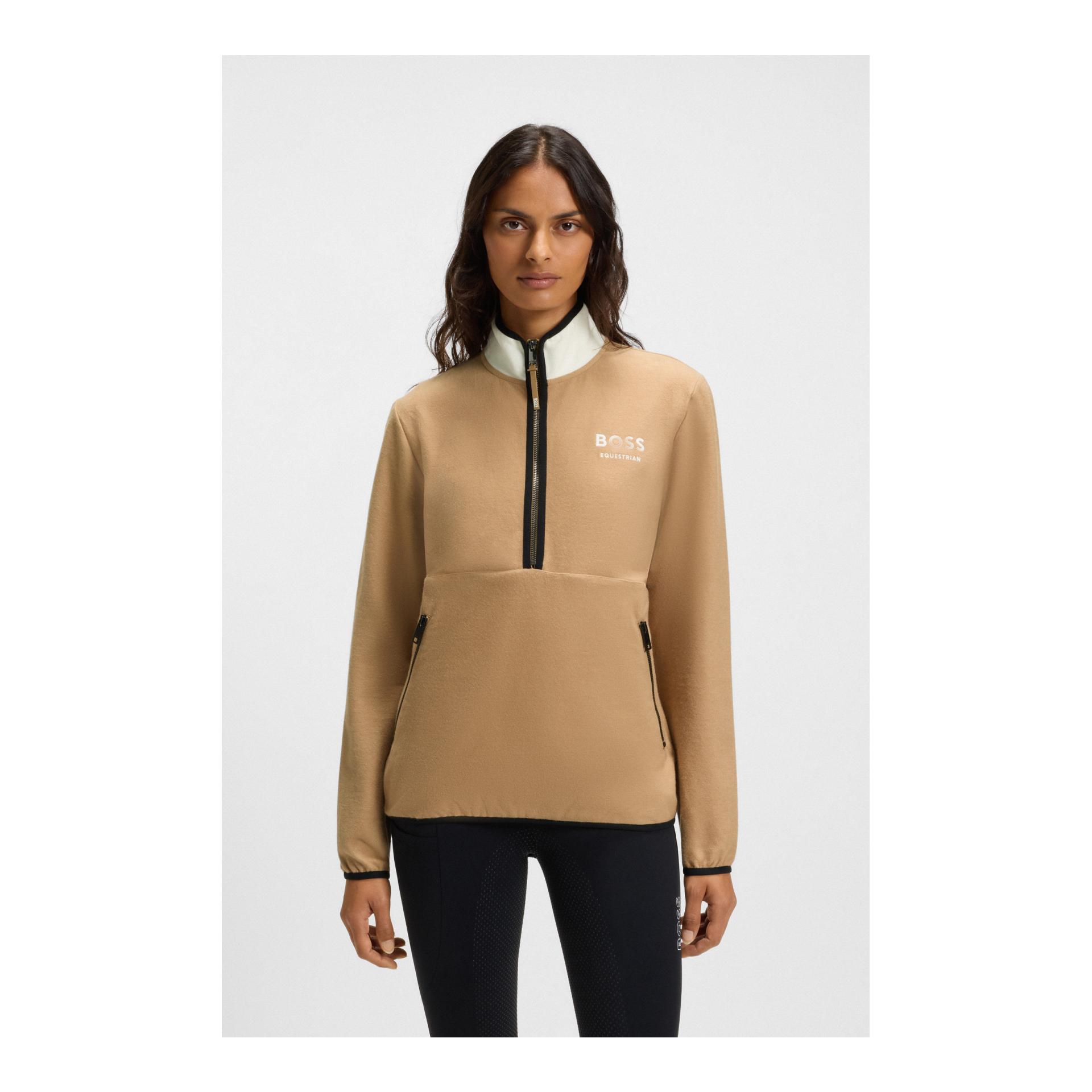 BOSS Equestrian Half Zip Felpa Fedora Damen
