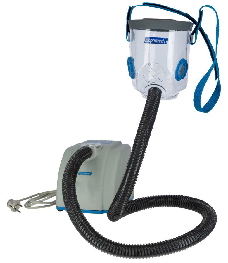 Hippomed Ultraschall-Inhalator für Pferde AirOne Flex mit Inhalationsmaske für AirOne (SET)