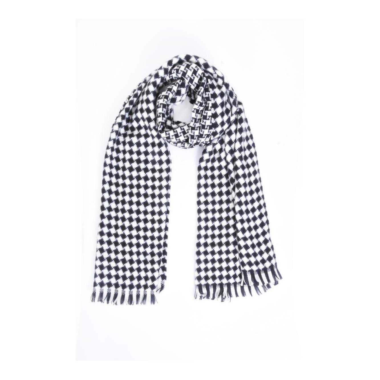 Harcour Schal Valet Damen - schwarz/weiss kariert