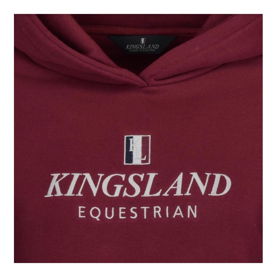 Kingsland Pull à capuche Classic pour enfants – bordeaux