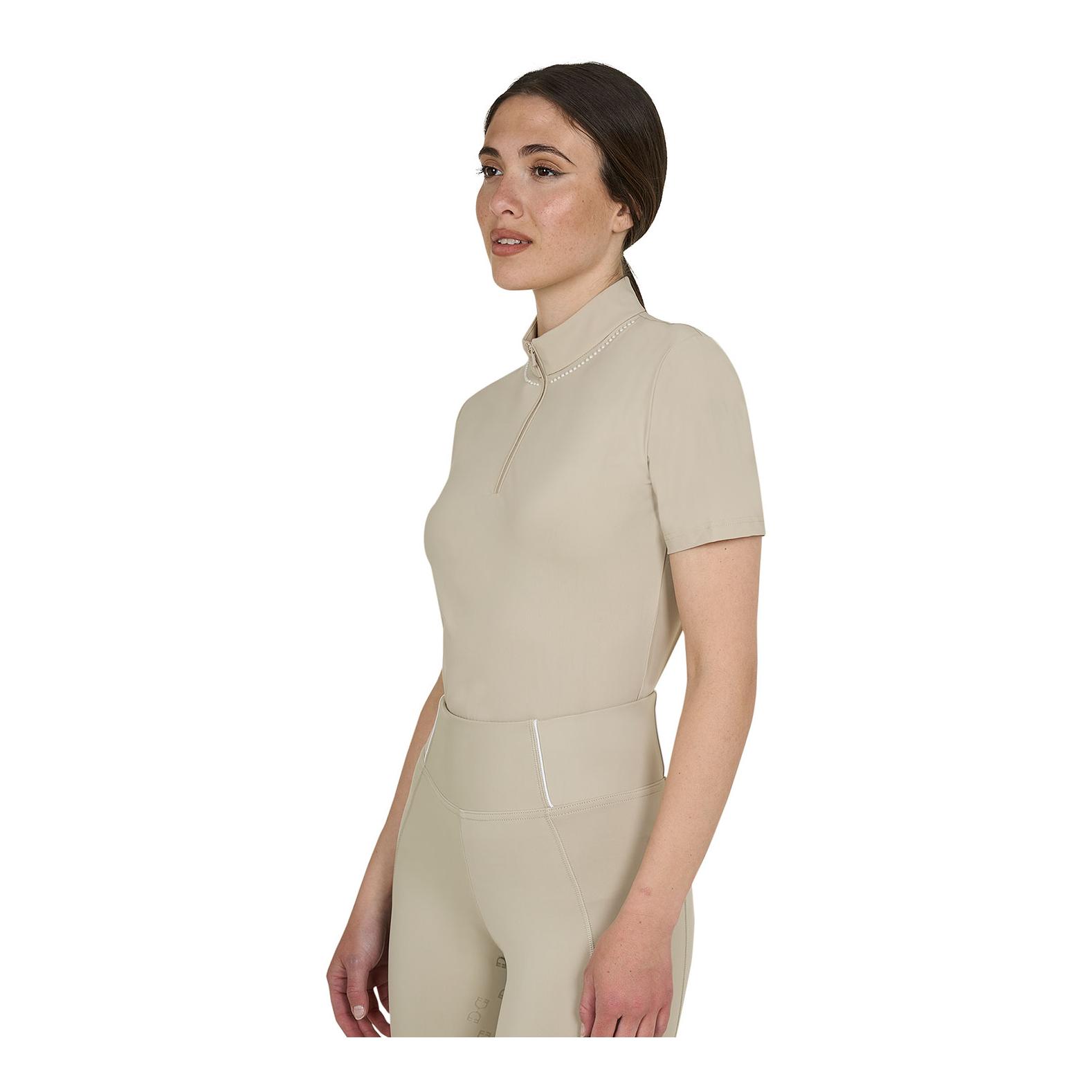 Equestro T-shirt de sport Perlen à manches courtes pour femme