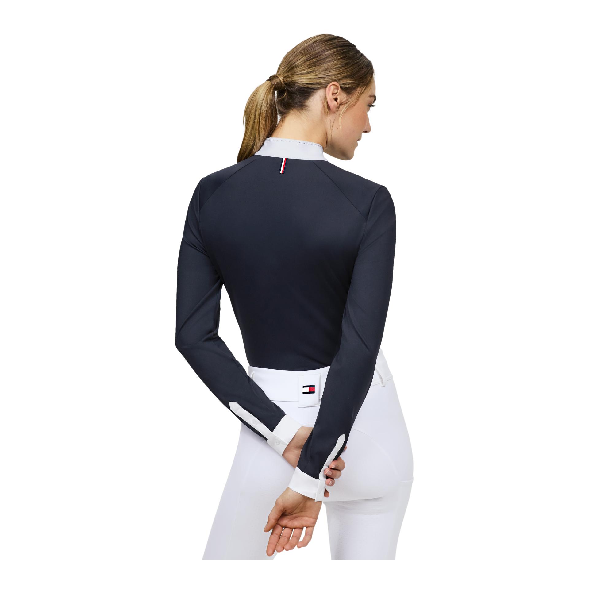 Tommy Hilfiger Equestrian Turniershirt Taylor Langarm Strass Damen