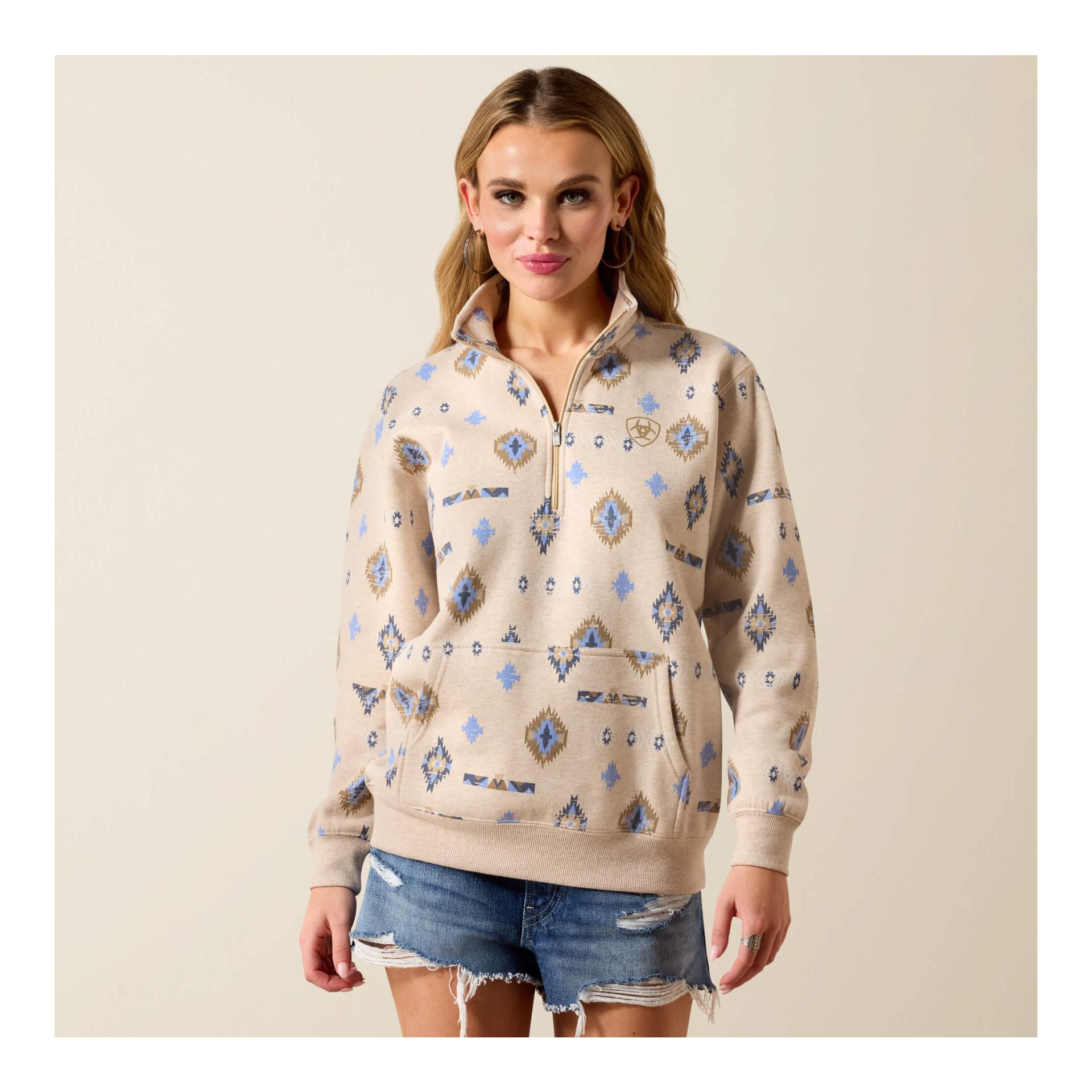 Ariat Sweatshirt 1/2 Zip Sapphire Damen