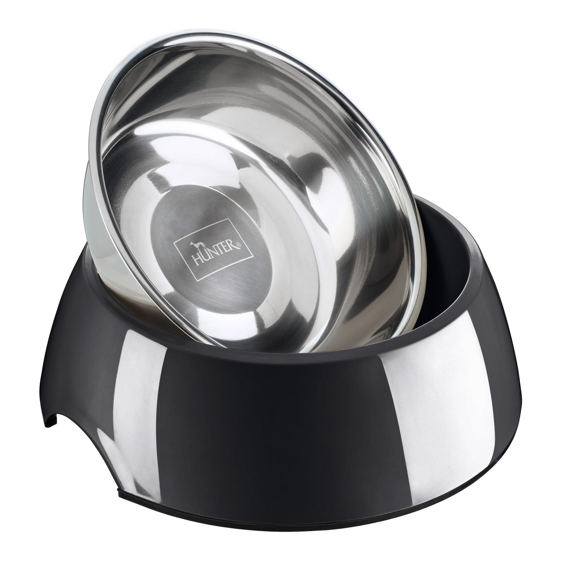 Hunter Gamelle en mélamine avec intérieur en acier inoxydable - noir