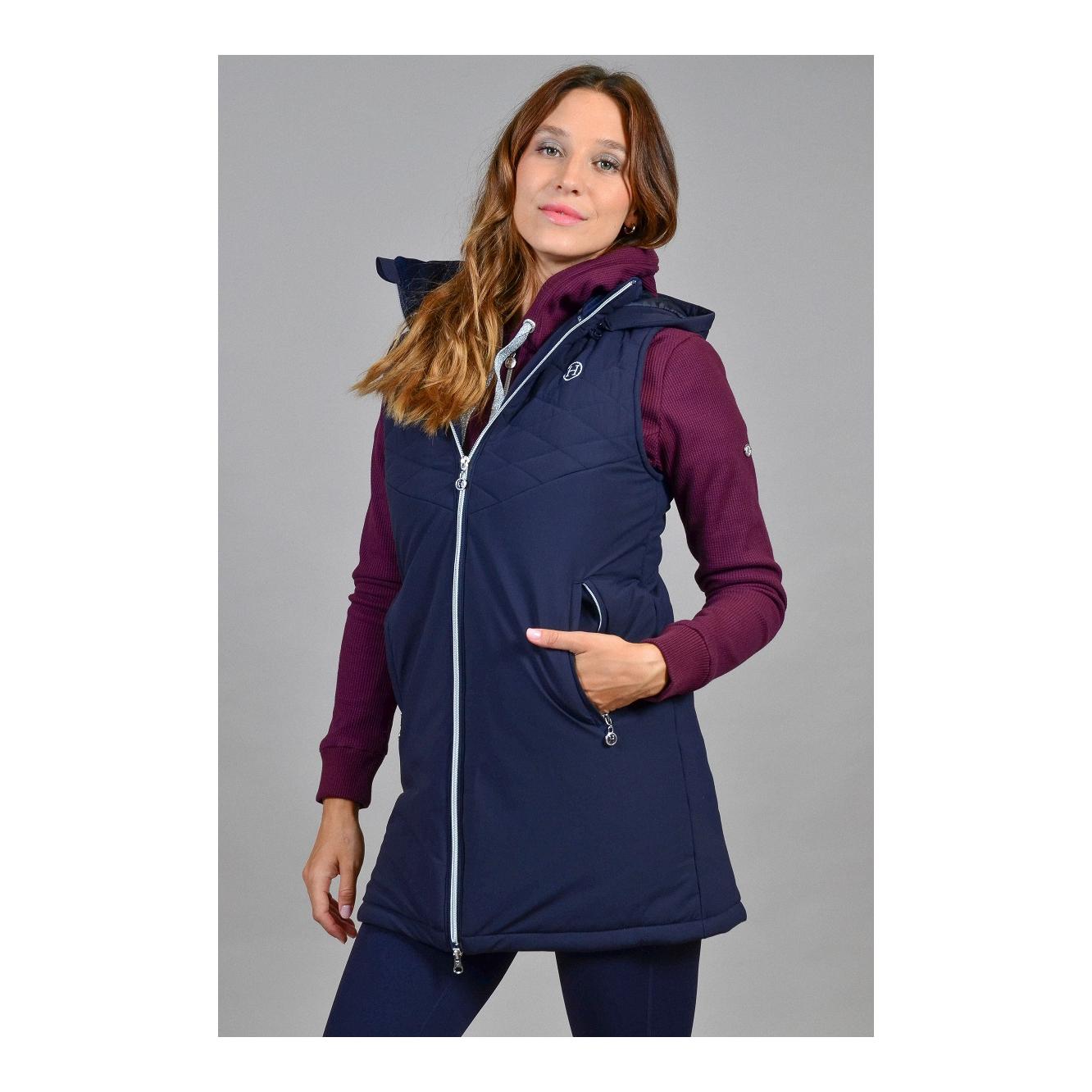 Gilet long Booster Femmes – bleu marine