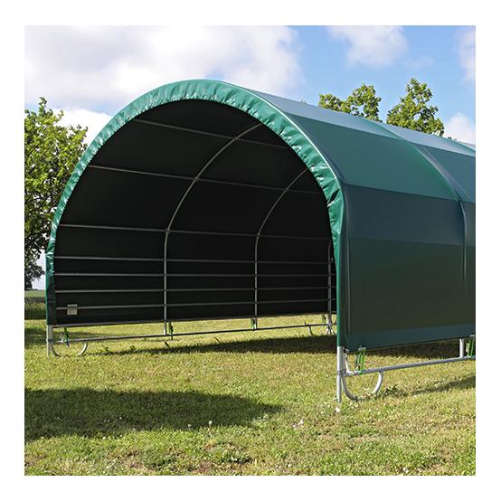 Coverall Abri de pâturage mobile avec longue bâche de toit