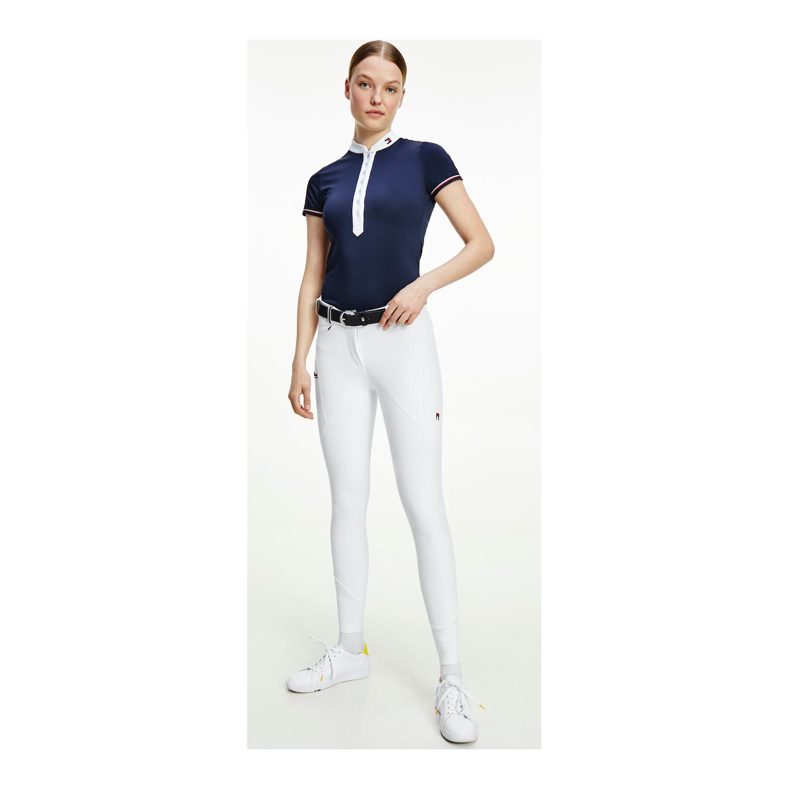 Tommy Hilfiger Equestrian Pantalon Fullgrip Performance Femmes - Th Optic White