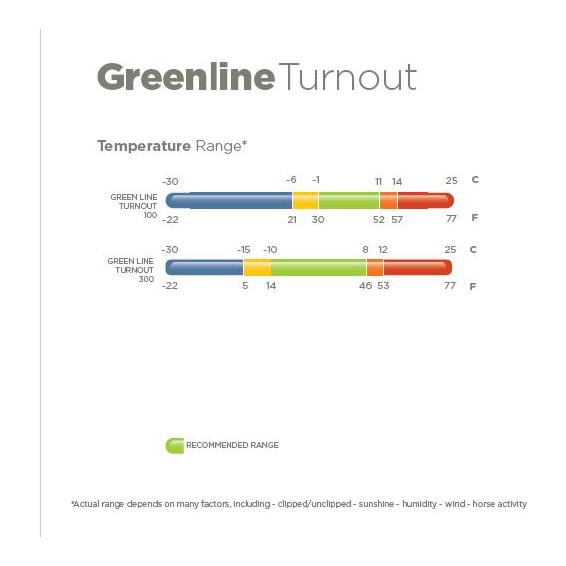 Bucas Couverture de paddock Green-Line Turnout 100 g - vert