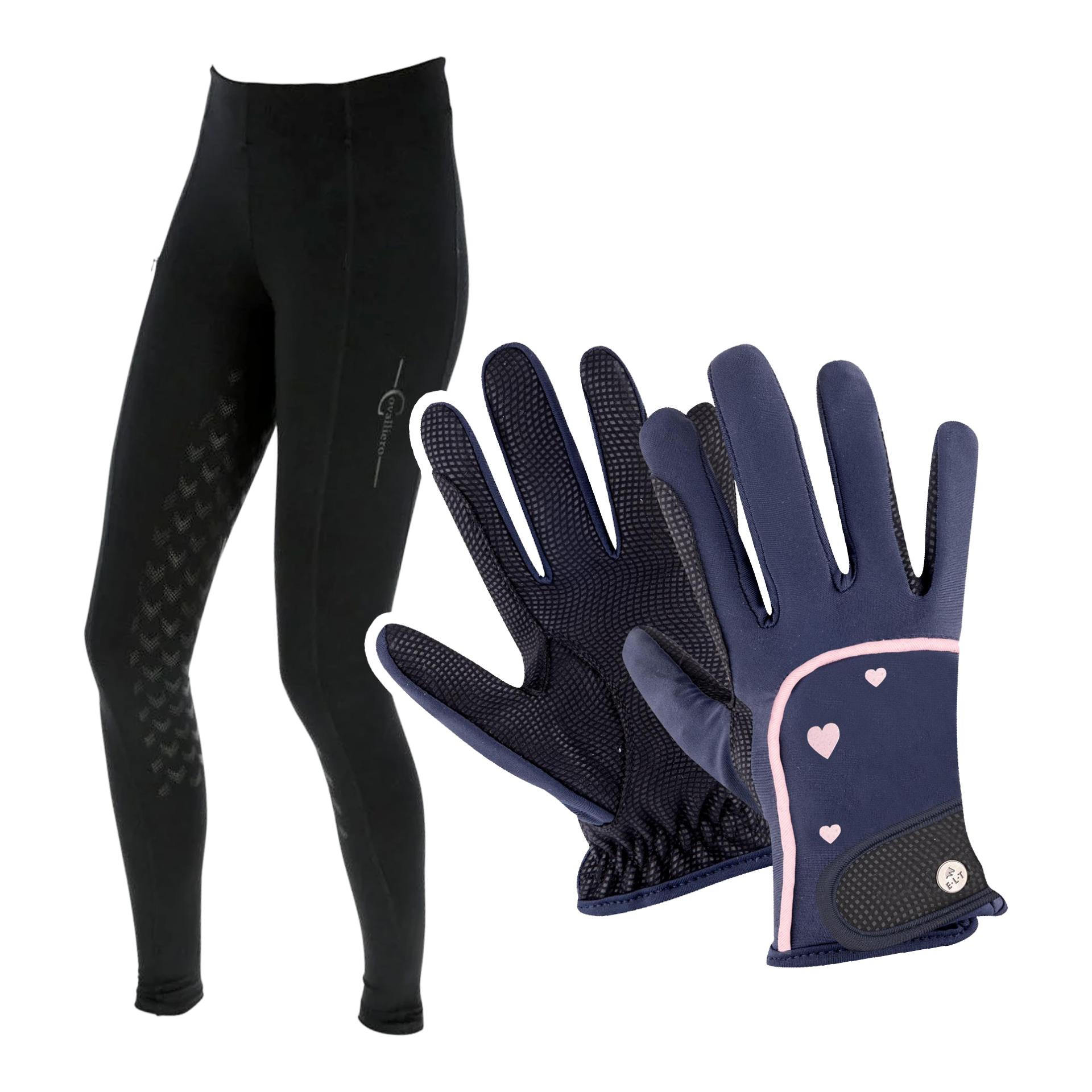 Covalliero Reitleggins Equona Kinder & Reithandschuhe Metropolitan Heart Kids