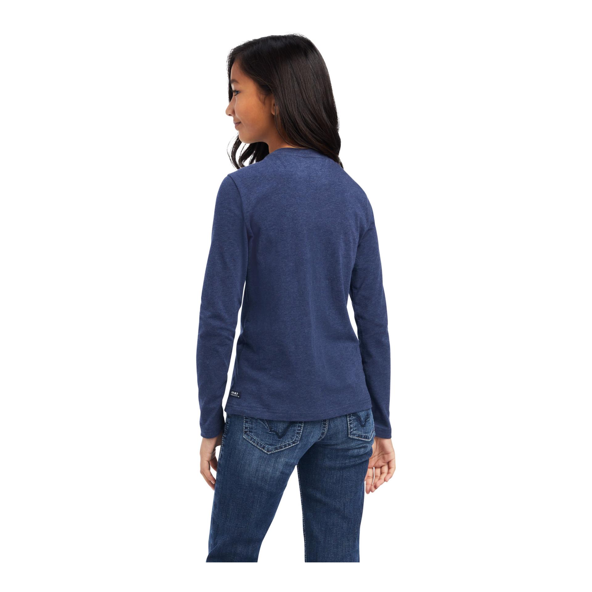 Ariat T-Shirt Langarm Fan Club Kids Navy Heather