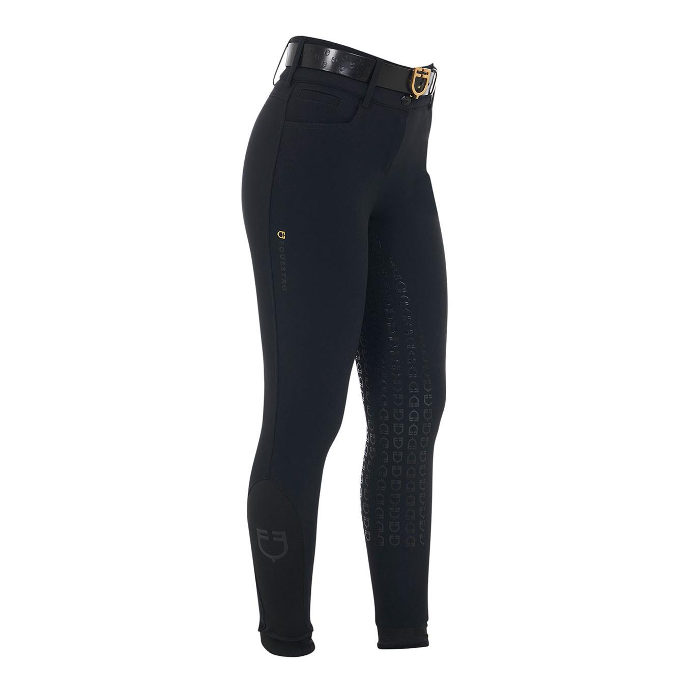 Equestro Winterreithose Highwaist Kniebesatz Damen