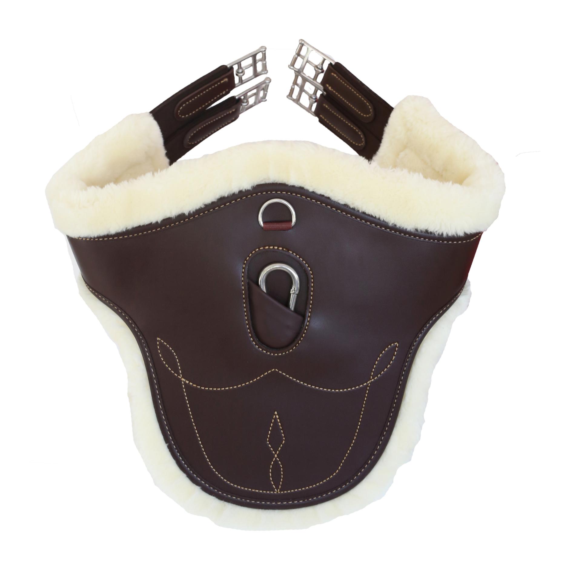 Kentucky Lammfell Stollengurt - braun