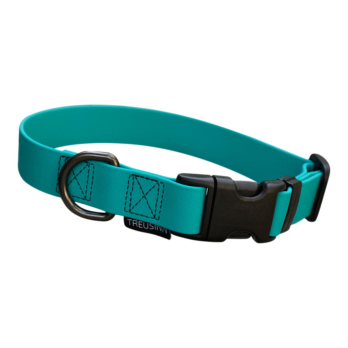 Treusinn. Collier pour chien Biothane STAY - pétrole