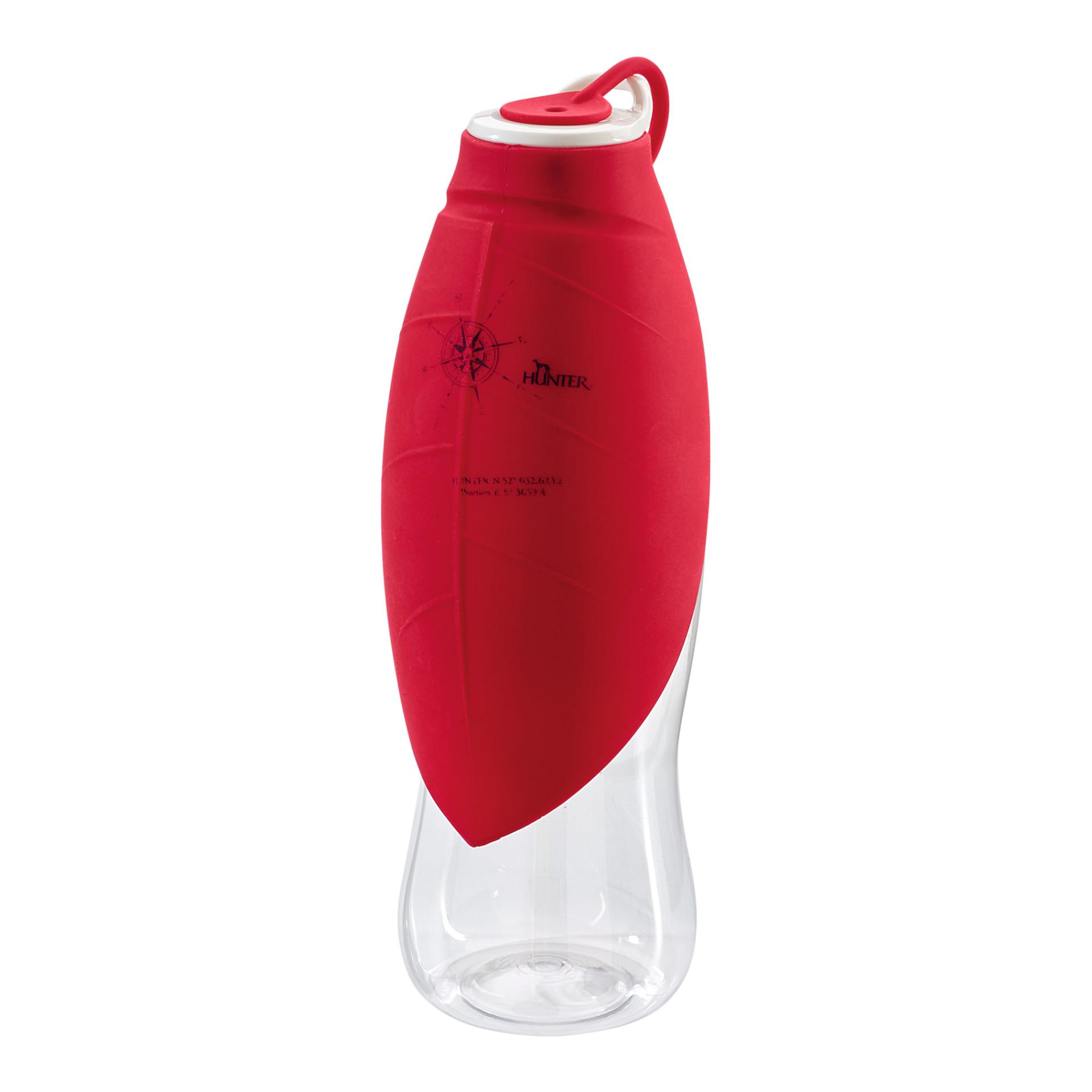Hunter Outdoor Trinkflasche mit Silikonnapf List - rot