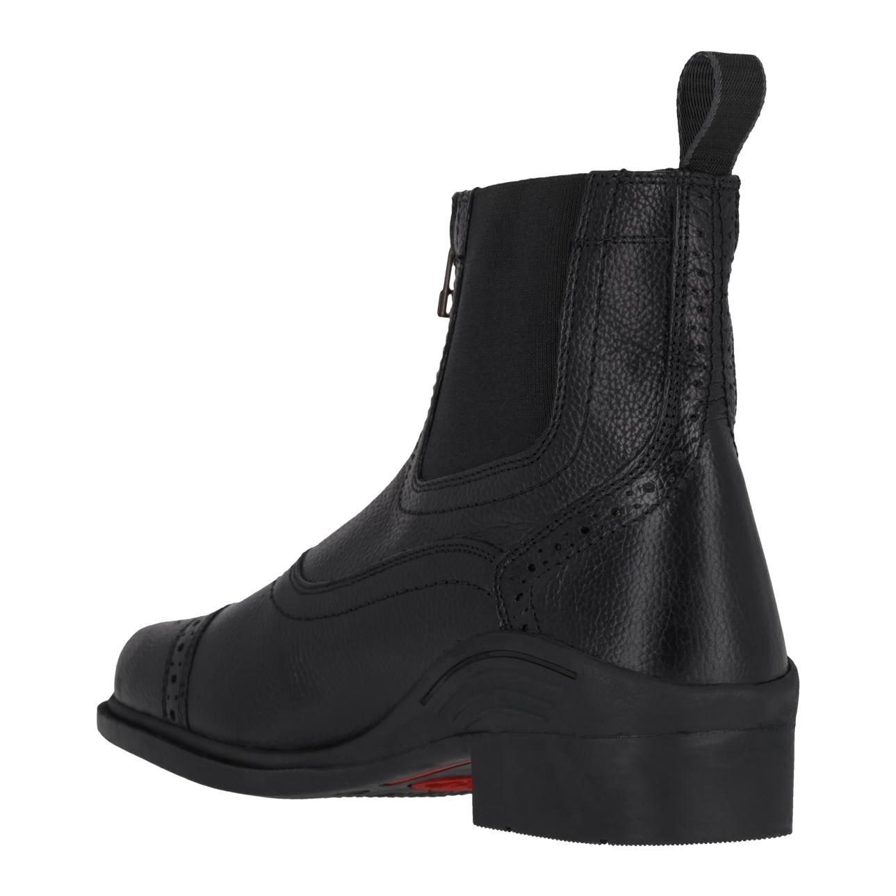 QHP Stiefelette Jakarta Adult - Leder Reitschuhe mit Reissverschluss