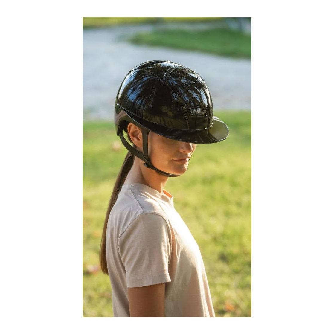 KASK Reithelm Nemesi Shine WP - schwarzer Kinnriemen