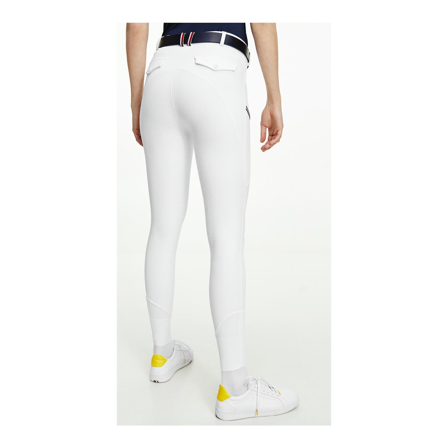 Tommy Hilfiger Equestrian Pantalon Fullgrip Performance Femmes - Th Optic White
