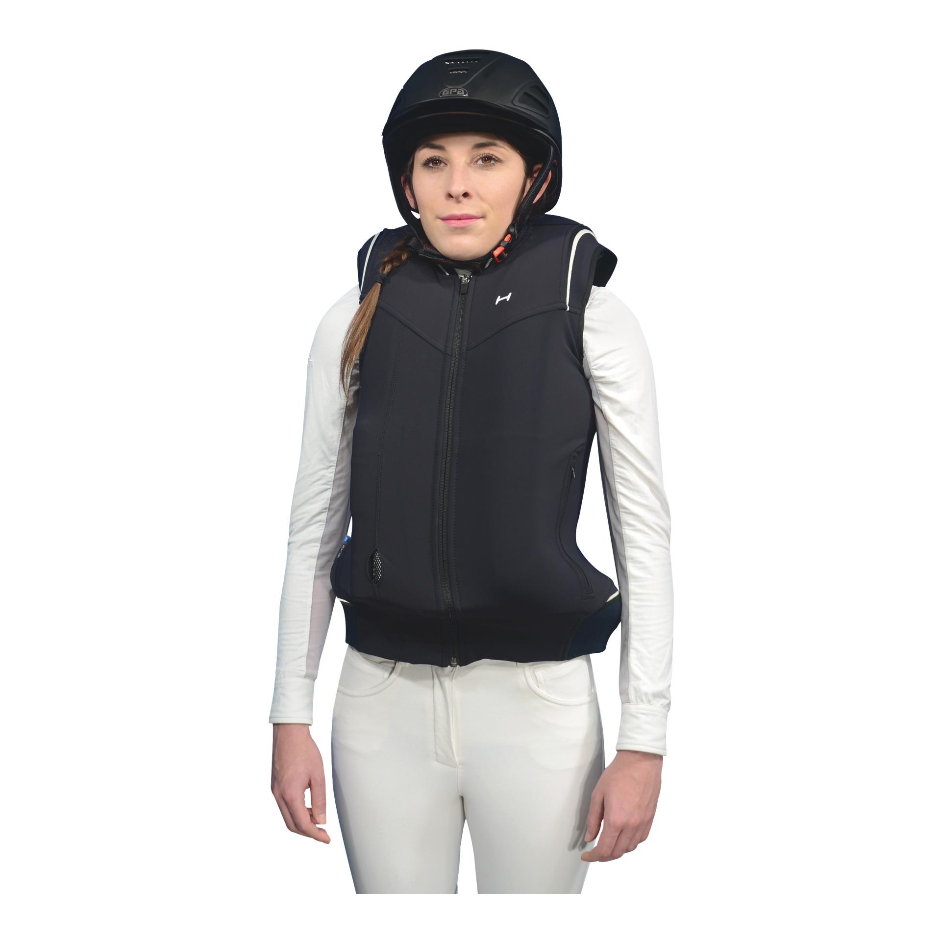Helite Airshell Weste Prestige Unisex - kompatibel mit Zip'in Airbag - schwarz/weiss