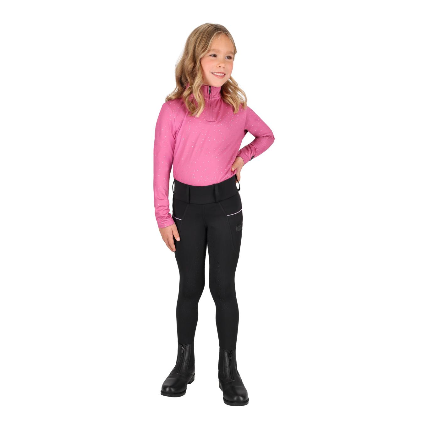 QHP Leggings d'équitation junior Isalyn fond intégral