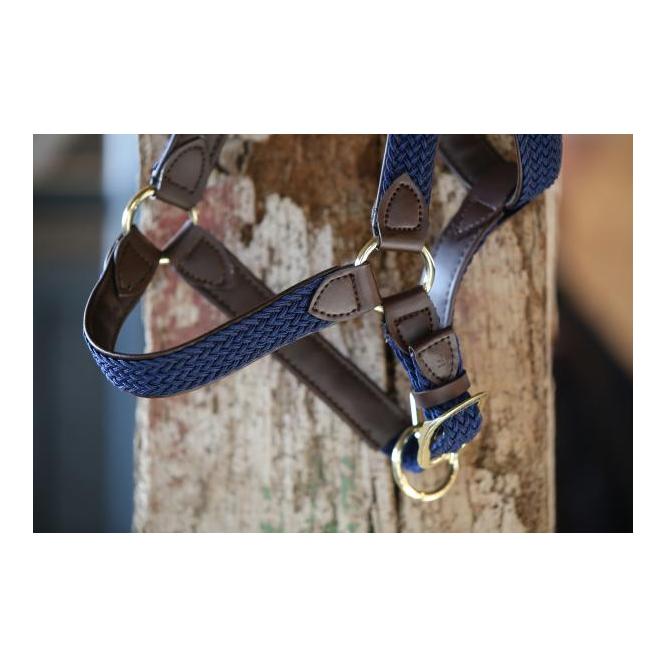 Kentucky Stallhalfter Plaited Nylon - blau/braun