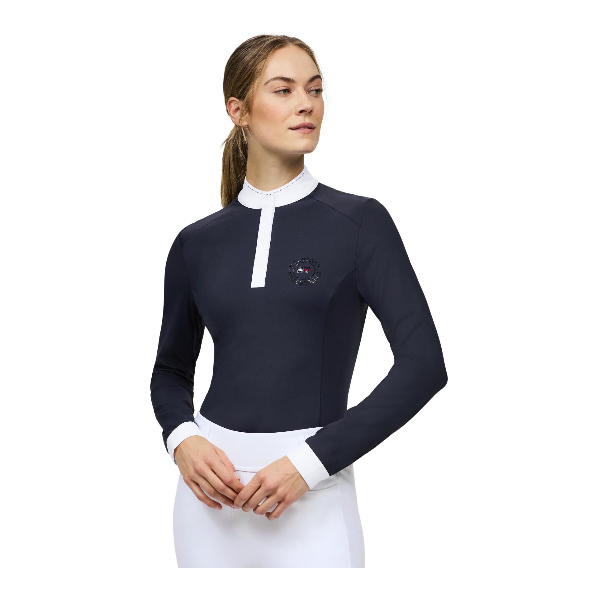 Tommy Hilfiger Equestrian Turniershirt Taylor Langarm Strass Damen