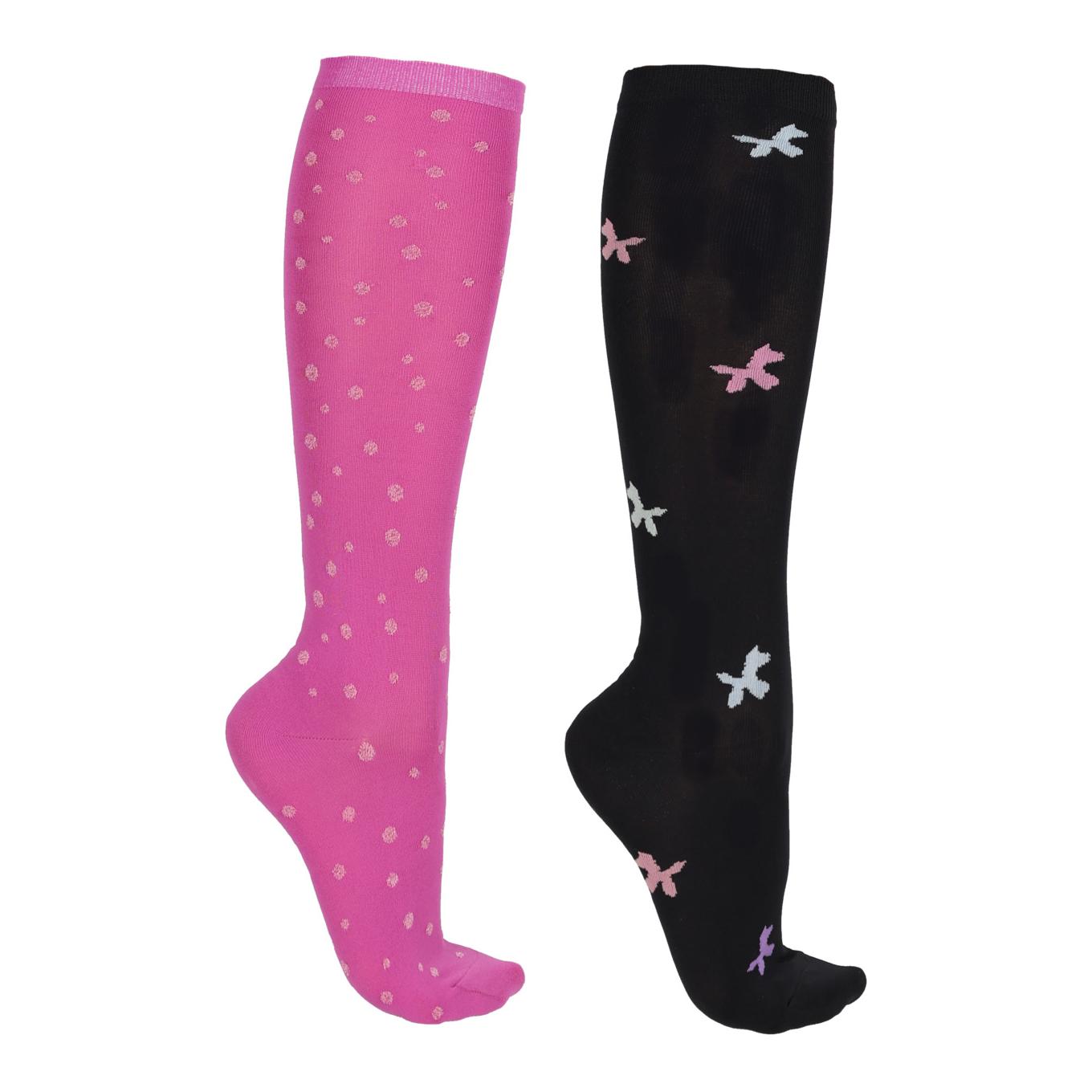 QHP Boîte cadeau chaussettes hautes Isalyn (pack de 2)