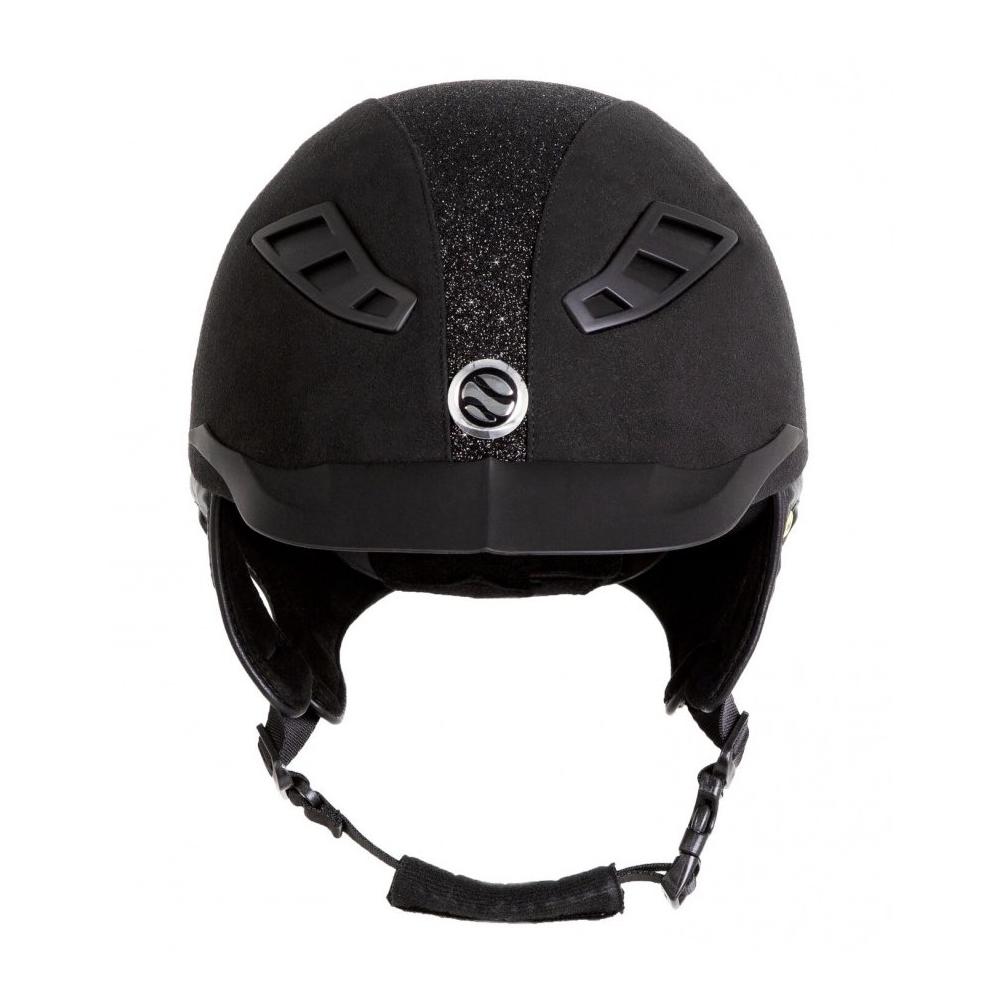 Back on Track Casque d'équitation pour femme EQ3 Microfibre Black Sand - noir