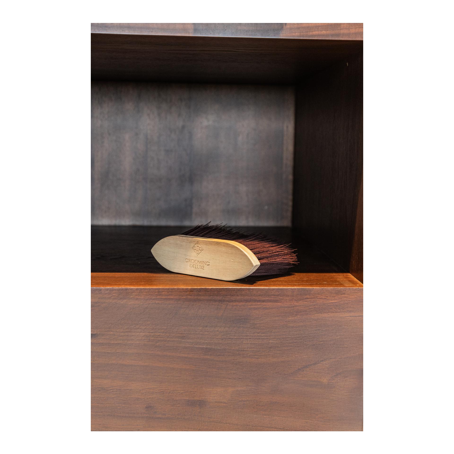Grooming Deluxe Brosse classique en bois – longue, douce