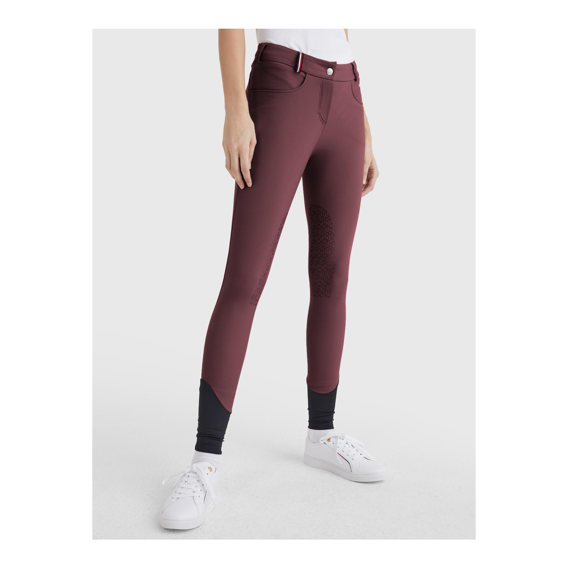 Tommy Hilfiger Equestrian Reithose Classic Style Damen Kniebesatz - deep burgundy