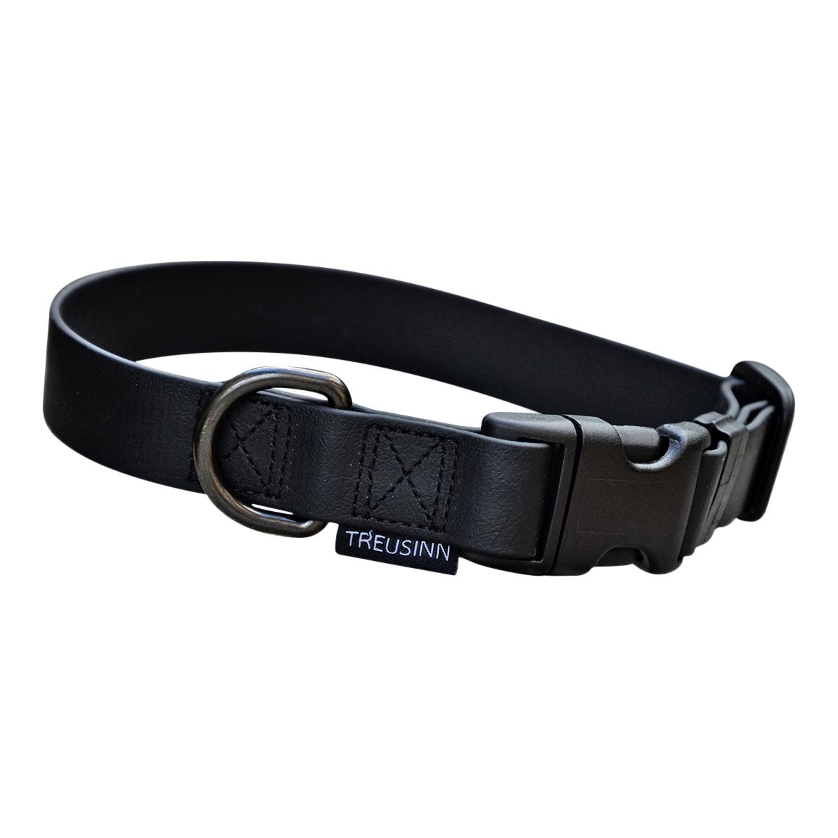 Treusinn. Hundehalsband verstellbar Biothane STAY - schwarz