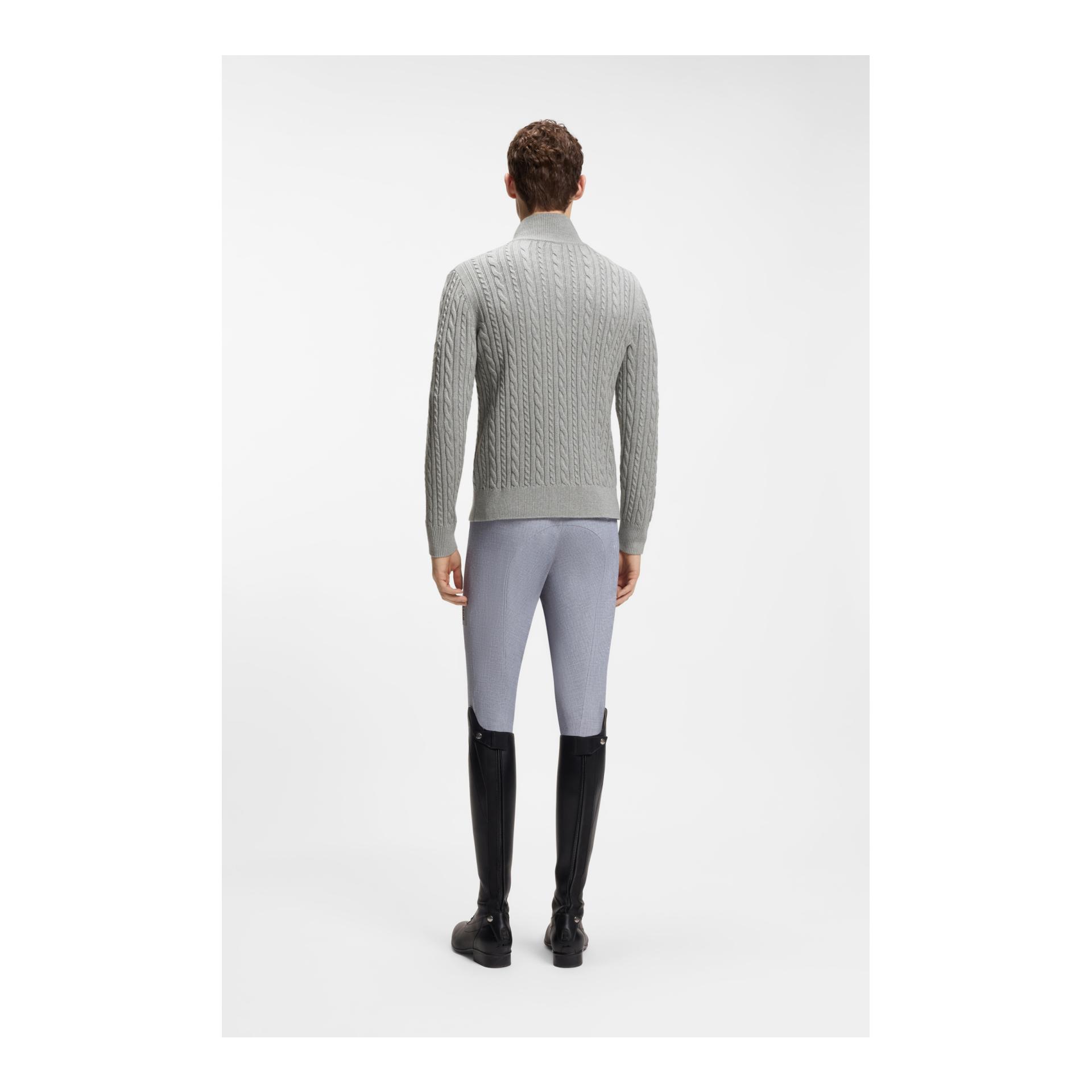 BOSS Equestrian Pull en tricot demi-zip Jerome homme