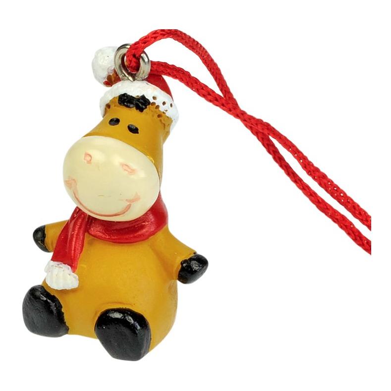 happyROSS Décorations de Noël "cheval" en polyrésine, jeu de 6