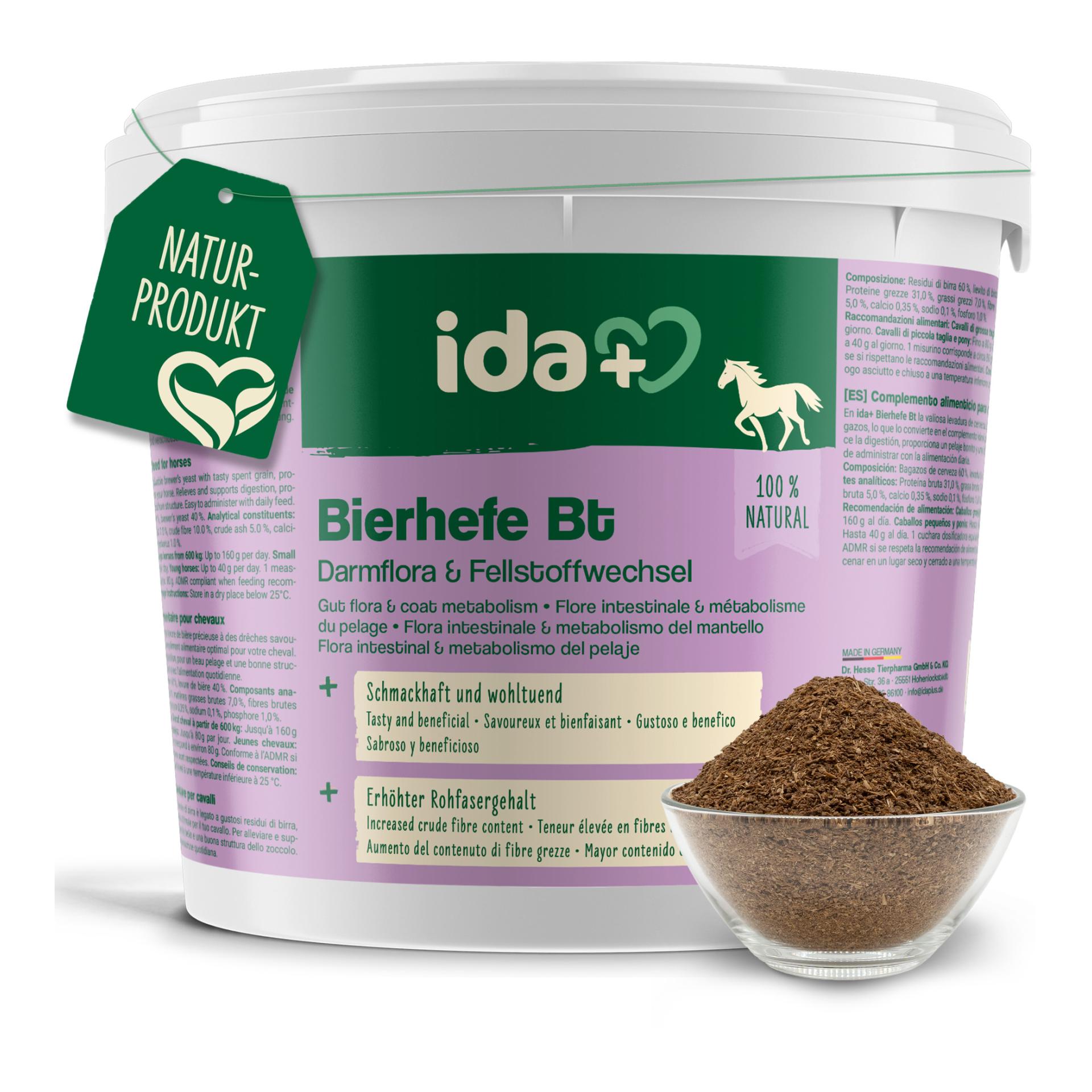IdaPlus Bierhefe Bt - Futterergänzung für glänzendes Fell & kräftige Haut