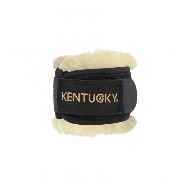 Kentucky Fesselschutz mit Kunst-Schaffell 2er-Set - schwarz