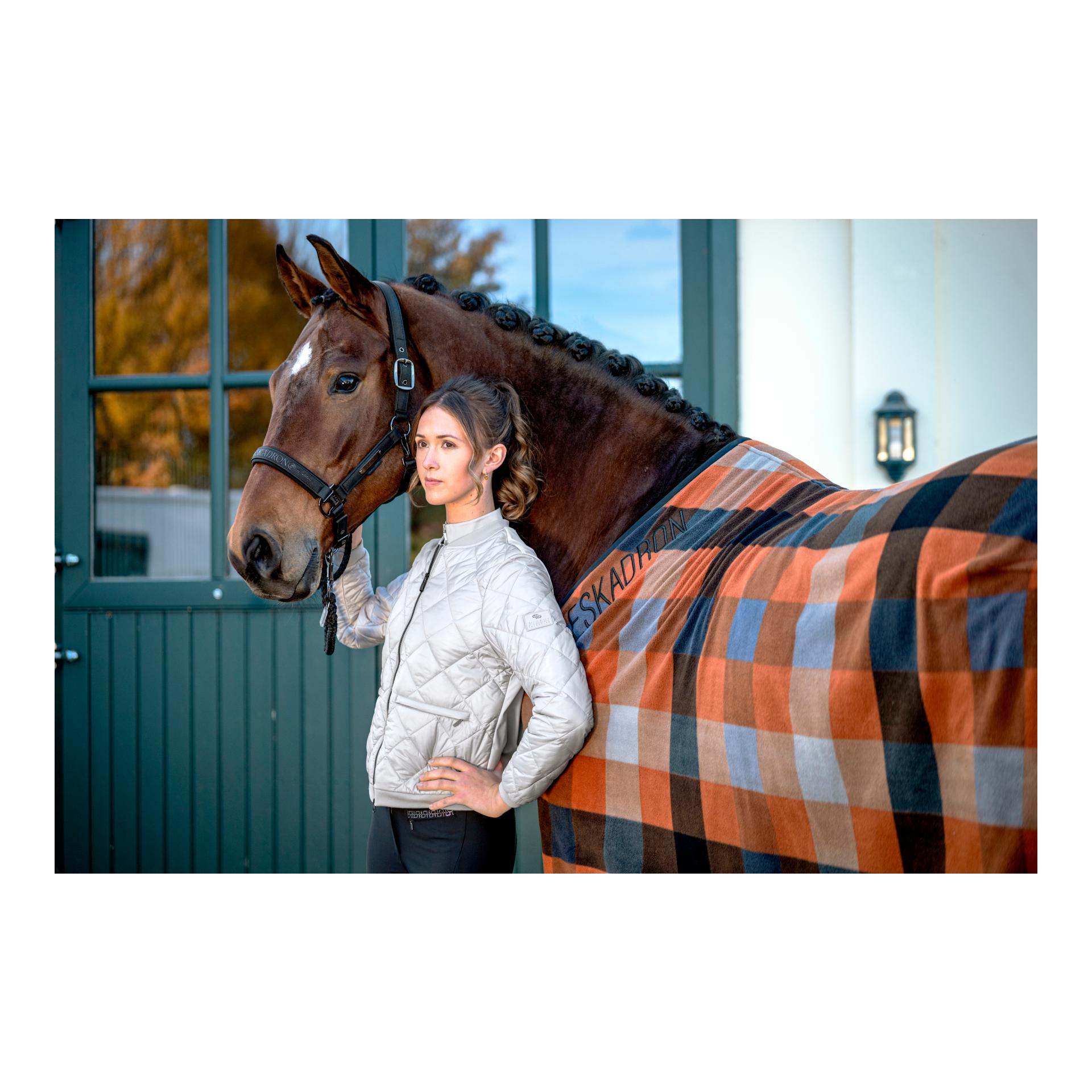 Eskadron Couverture séchante FLEECE CHECK Platinum 26 S/S