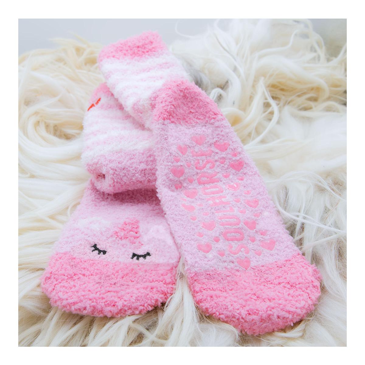 Soulhorse Chaussettes d'intérieur douillettes Unicorn