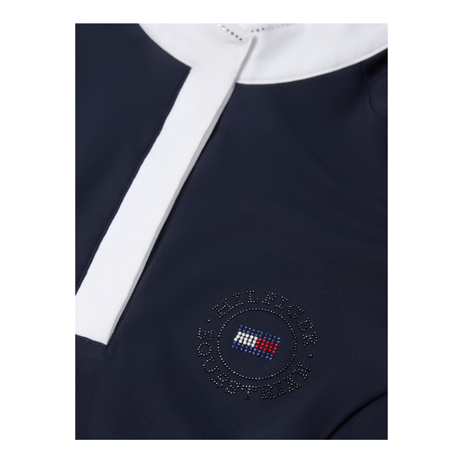 Tommy Hilfiger Equestrian Turniershirt Taylor Langarm Strass Damen