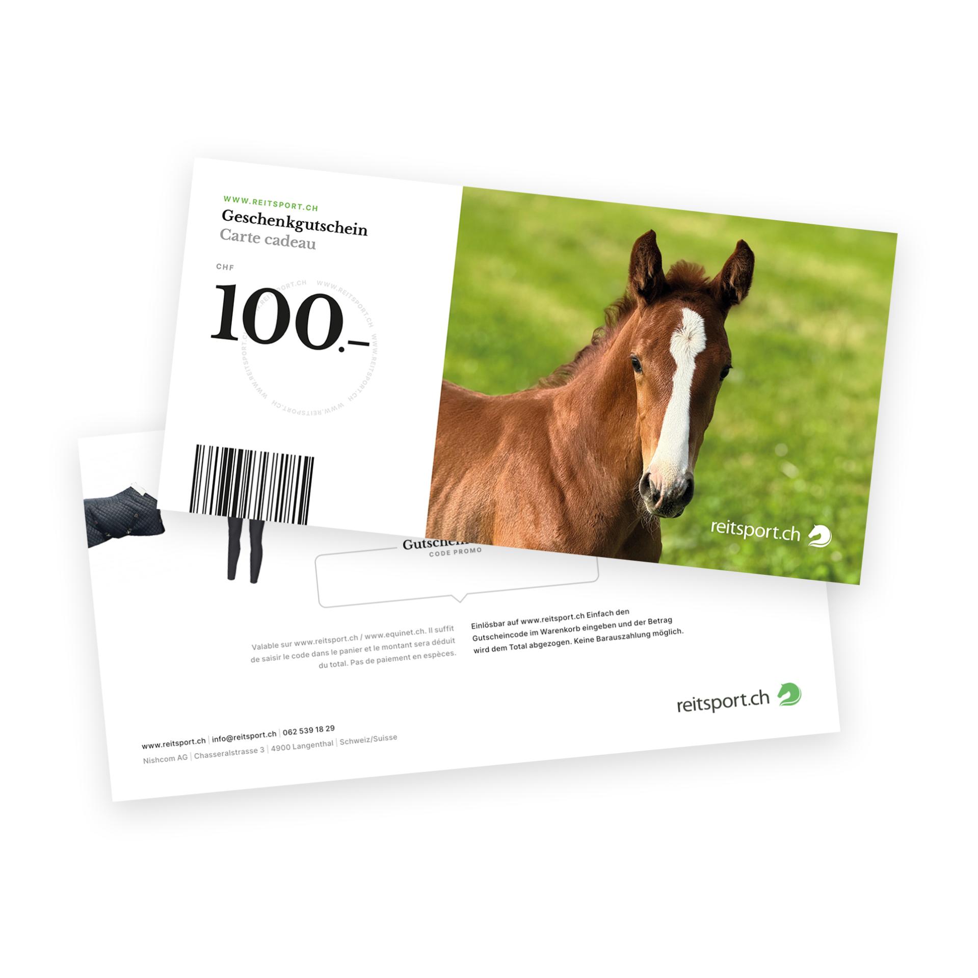 reitsport.ch Geschenkgutschein reitsport.ch