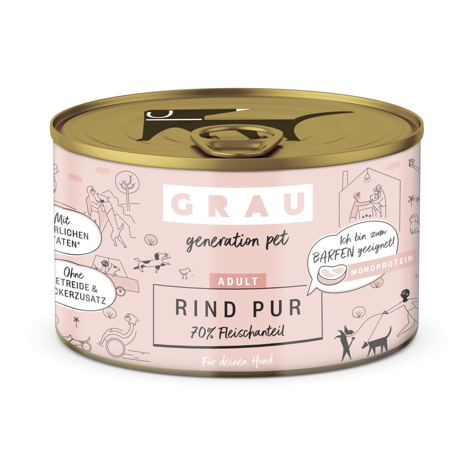 Grau - Generation Pet Nourriture humide Bœuf Pur