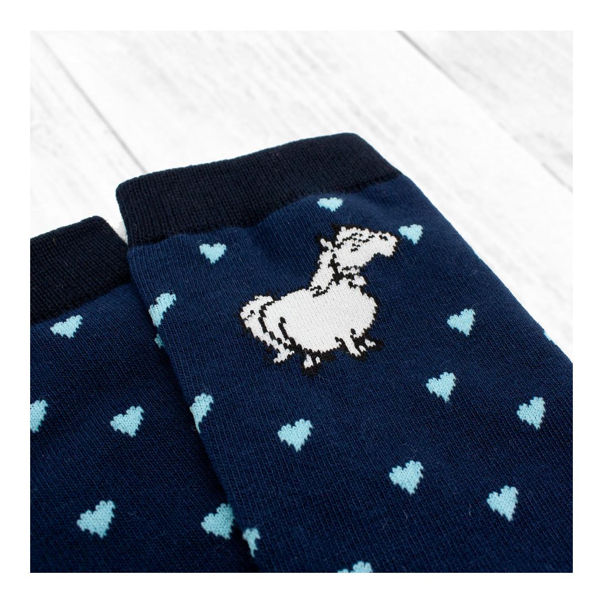 Soulhorse Chaussettes cœur bleu marine