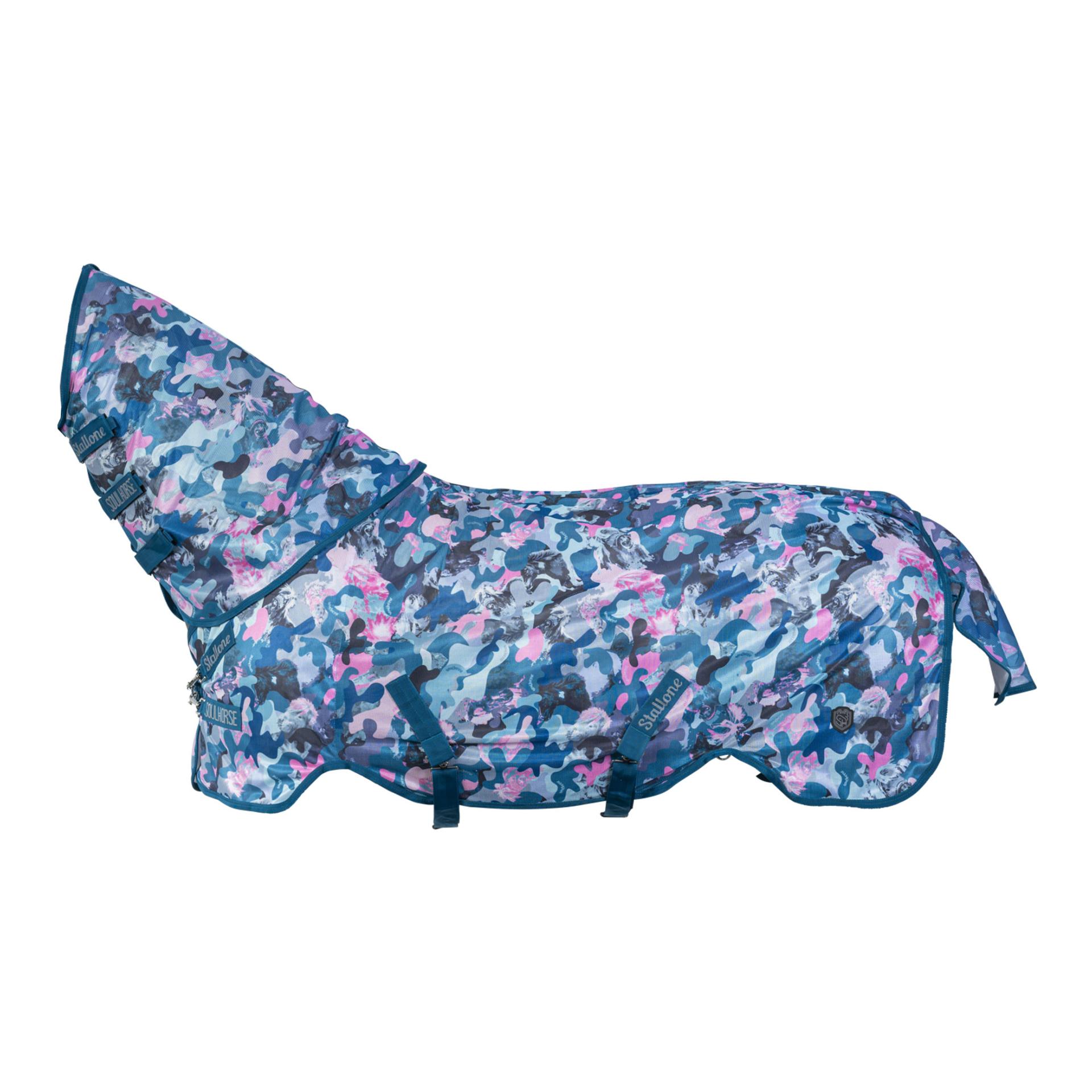 Soulhorse Set de couvertures Couverture anti-mouches Crazy Connection avec couvre-cou