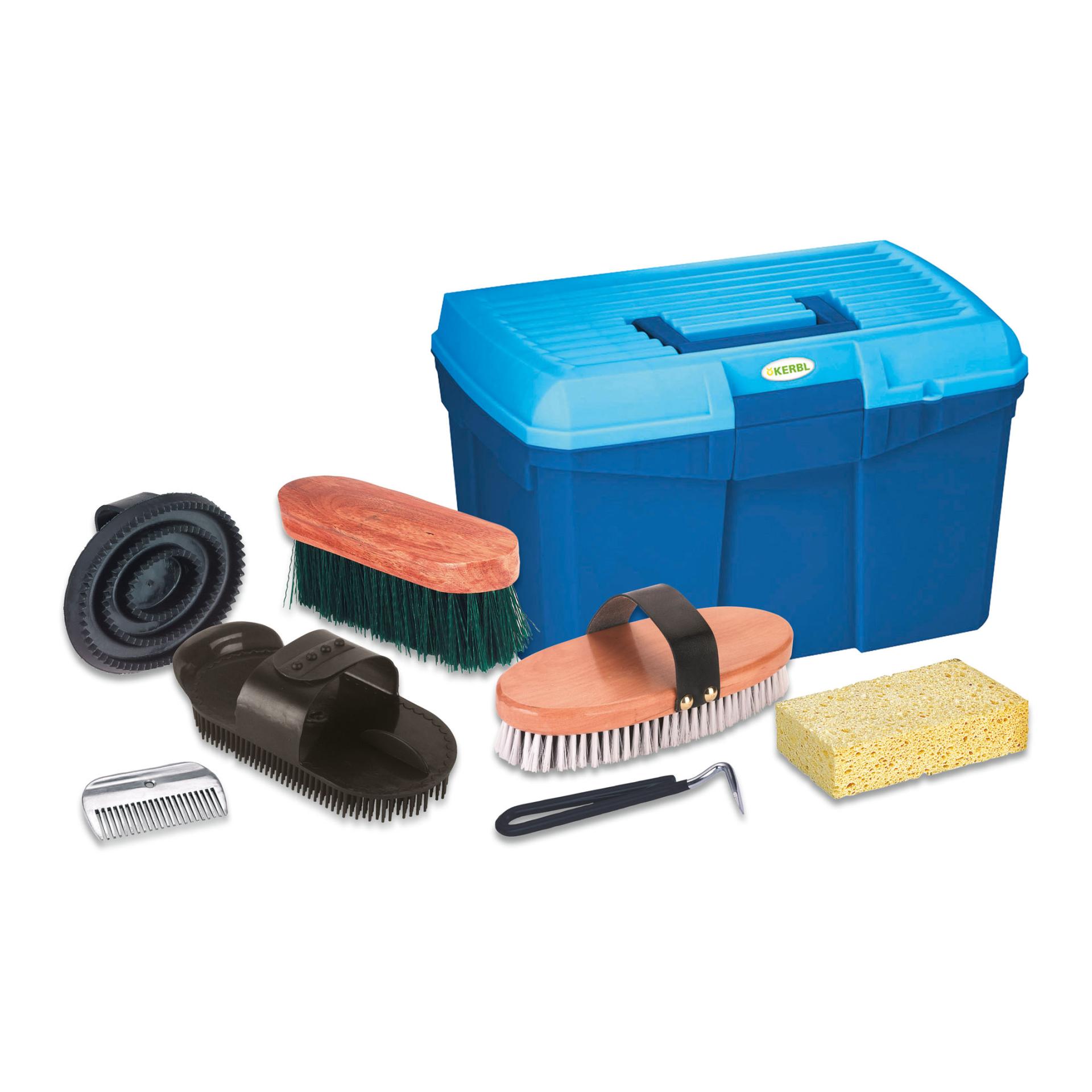 Kerbl Boîte de pansage 7 pièces remplie