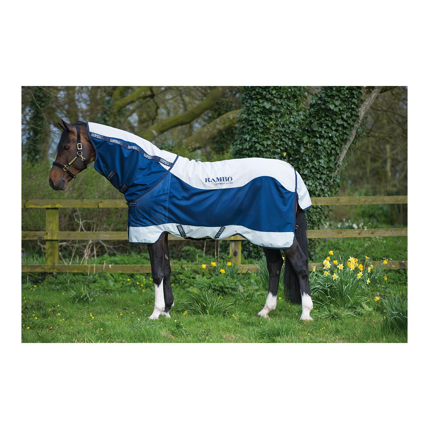 Horseware Sommerdecke Rambo Summer Series Turnout 0g - navy/grey