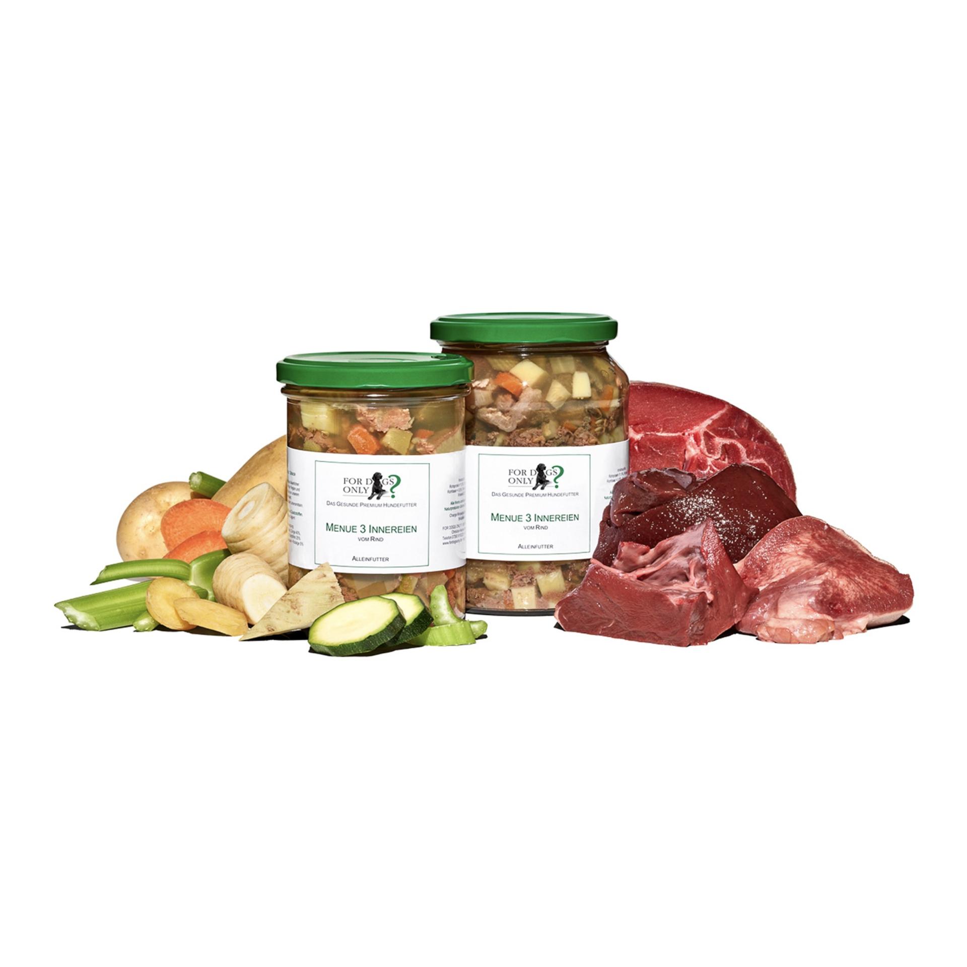 For Dogs Only? Nourriture pour chiens haut de gamme Menue Abats et viande des pattes
