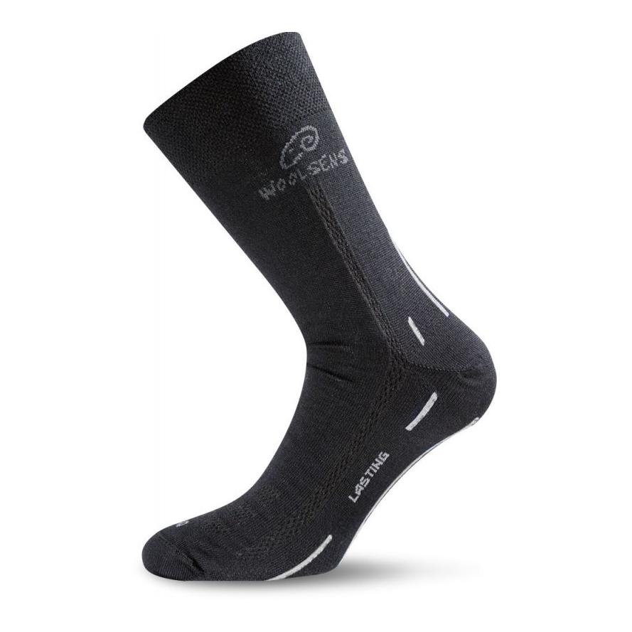 Lasting WLS Merino Sommer Wandersocken Unisex - schwarz