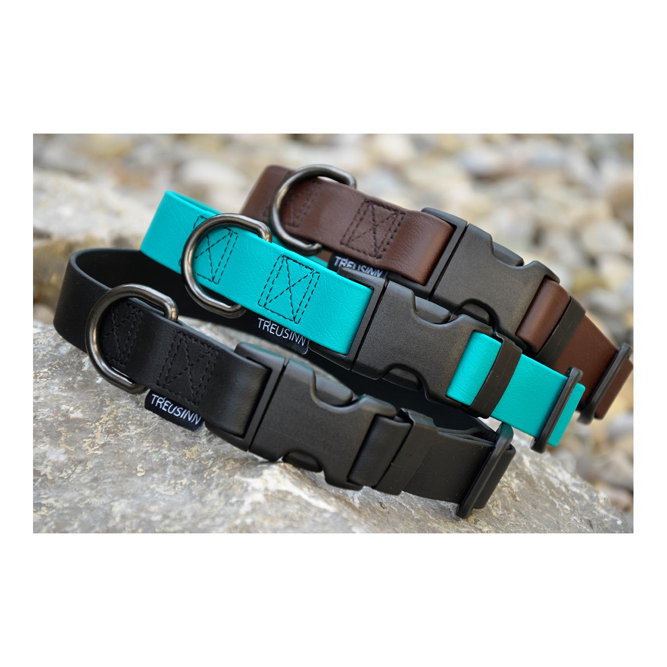 Collier pour chien Biothane STAY - brun chocolat