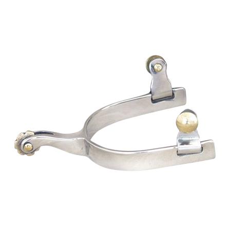 Western Imports Edelstahl Sporen mit kleinem Messingrad