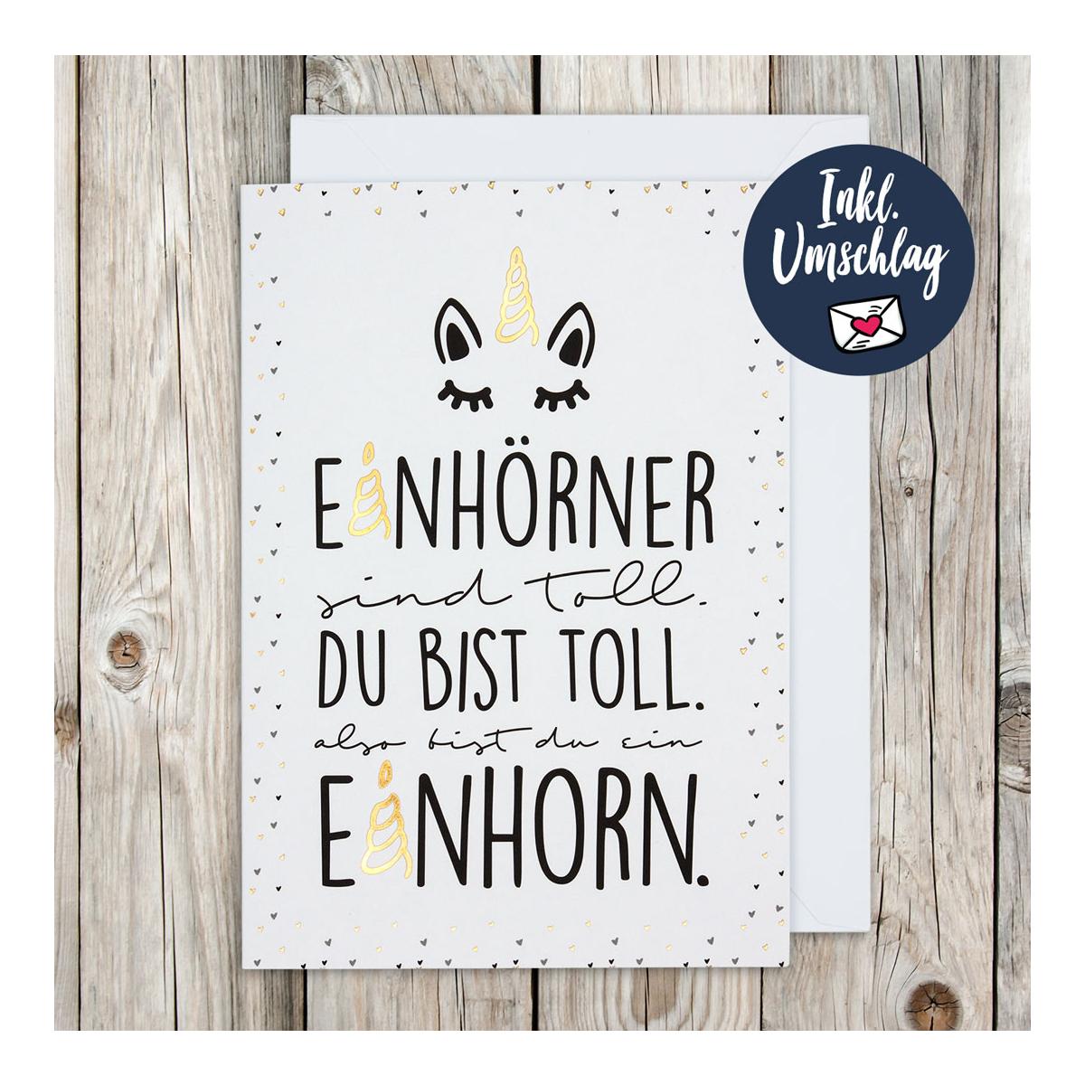 Soulhorse Carte de vœux « Einhörner »