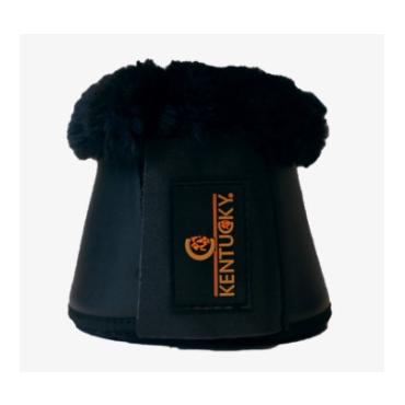Kentucky Hufglocken Leder Schaffell - schwarz / schwarz